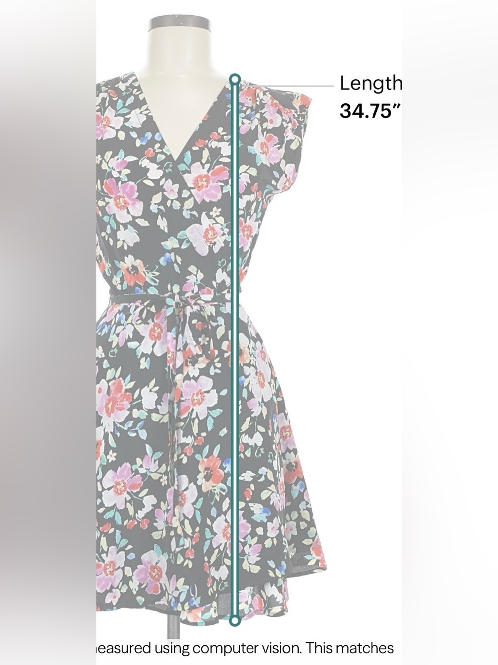 Yumi Kim Soho Mixer Silk Black Floral Wrap Mini Dress Sz M View 6